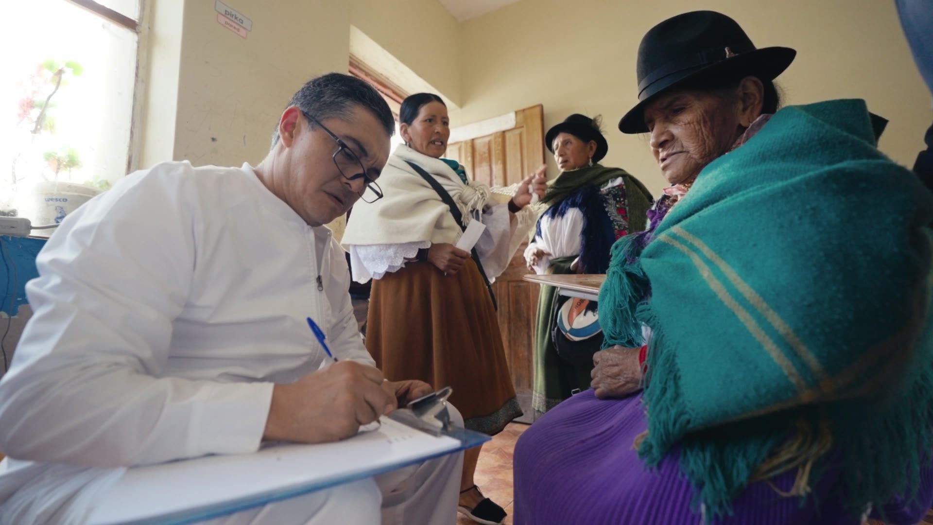 Doctor seeing patients from the community